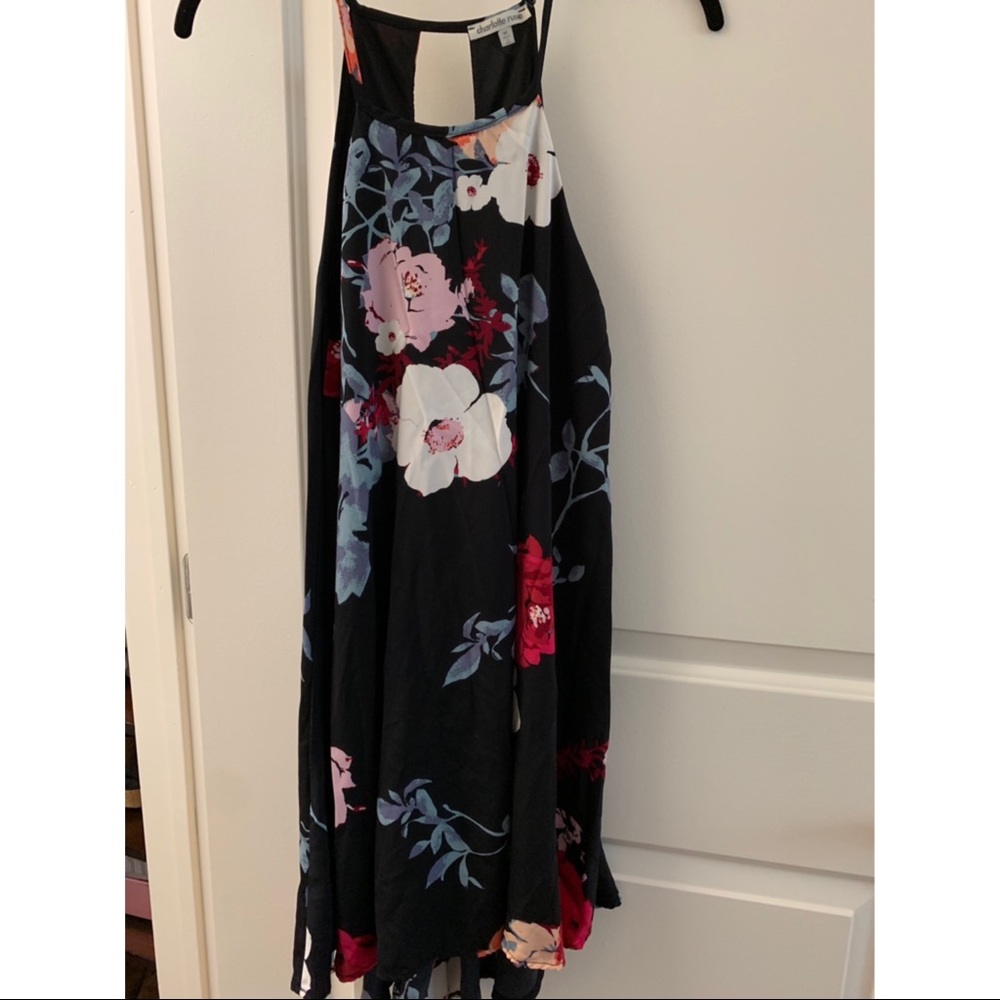 Loose Fitting Halter Top Floral Dress